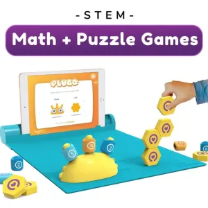 Play Shifu Plugo STEM-matematiikka- ja pulmapelisetti tabletilla, värikkäillä palikoilla ja kuusikulmaisilla laatoilla
