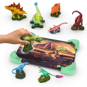 Play Shifu Tacto: Dino, interaktiivinen dinosauruspeli, jossa on tablettialusta, hahmoja ja lapsen käsi