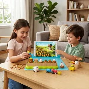 Play Shifu Plugo Farm AR-pelisarja lapsille, tabletti, maatilahahmot, traktori ja satokappaleet