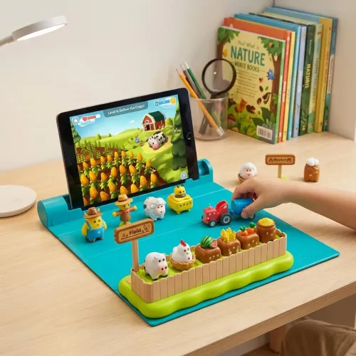 Play Shifu Plugo Farm interaktivt AR-spelpaket med surfplatta, bondgårdsfigurer, grödor och lekmatta