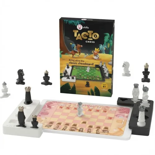 Play Shifu Tacto Chess interaktivt schackspelset med låda, bräde, sidostöd och pjäser